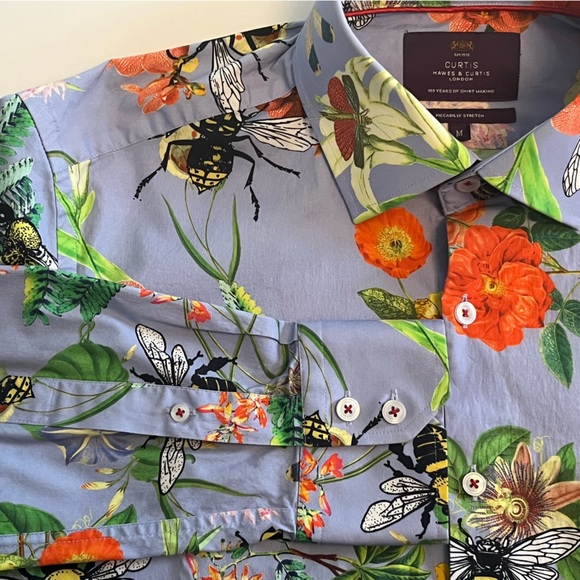 Hawes & Curtis London Men’s Dress Shirt Piccadilly Stretch Size Medium - Picture 8 of 13